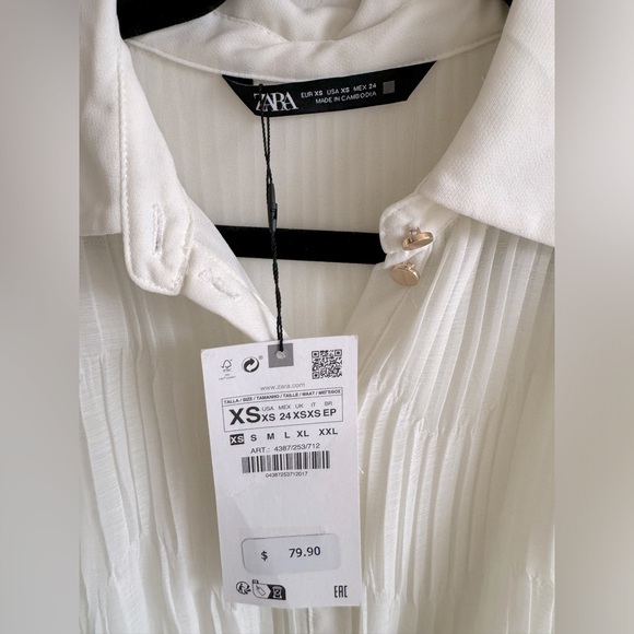 ZARA Pleated Shirtdress - Picture 9 of 12